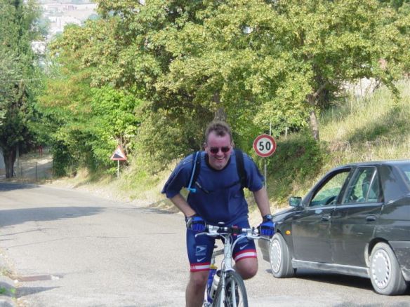 Rob climbing to Todi original Rob climbing to Todi original