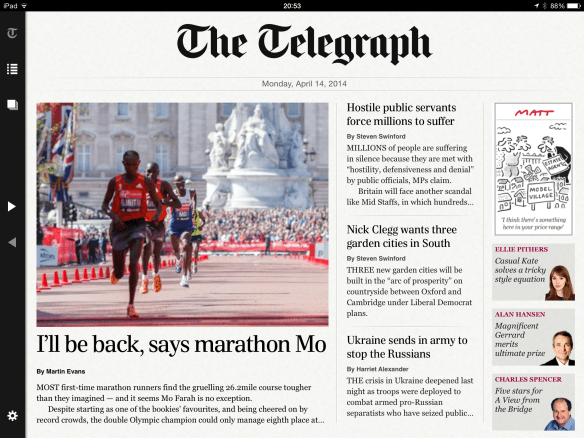 Daily Telegraph iPad app