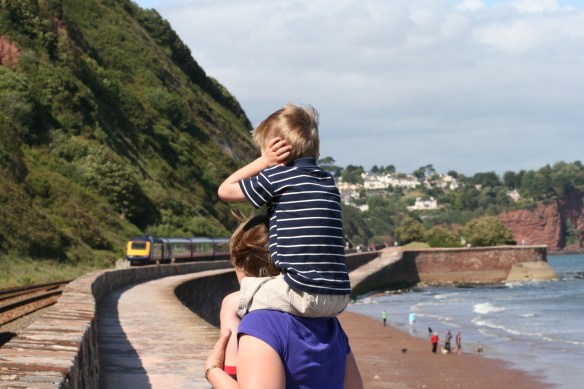 On the sea wall, Teignmouth