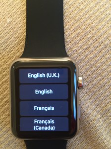 Apple Watch: choose your language