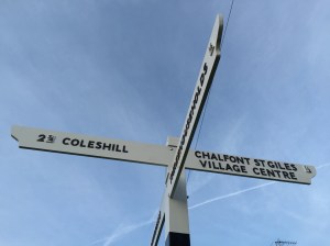 Restored fingerpost in Chalfont St Giles, Bucks